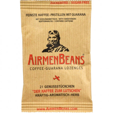 AIRMENBEANS feinste Kaffee Pastillen m.Guarana 21 St
